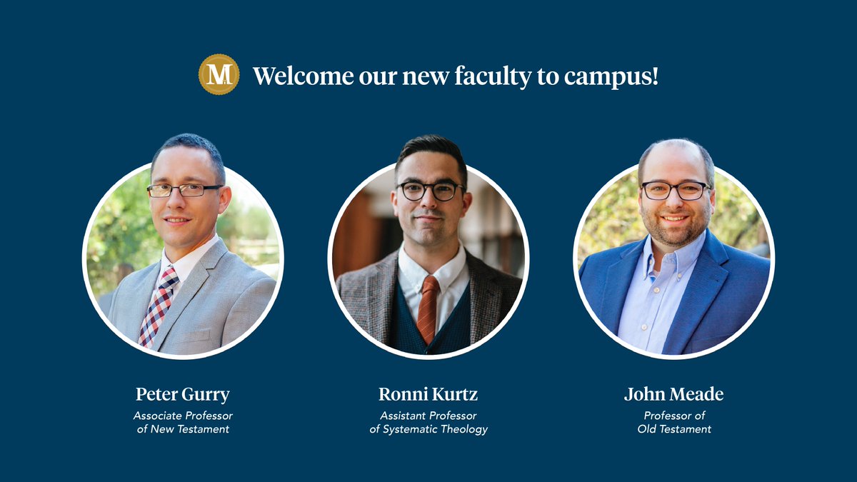 Midwestern Seminary (@mbts) on Twitter photo Join us in welcoming our newest faculty members as they start their first semester at <a href="/MBTS/">Midwestern Seminary</a>!
๐ Associate Professor of New Testament, Dr. <a href="/pjgurry/">Peter Gurry</a>
๐ Assistant Professor of Systematic Theology, Dr. <a href="/RonniKurtz/">Ronni Kurtz</a>
๐ Professor of Old Testament, <a href="/drjohnmeade/">John Meade</a>
We're excited to see Join us in welcoming our newest faculty members as they start their first semester at <a href="/MBTS/">Midwestern Seminary</a>!
๐ Associate Professor of New Testament, Dr. <a href="/pjgurry/">Peter Gurry</a>
๐ Assistant Professor of Systematic Theology, Dr. <a href="/RonniKurtz/">Ronni Kurtz</a>
๐ Professor of Old Testament, <a href="/drjohnmeade/">John Meade</a>
We're excited to see
