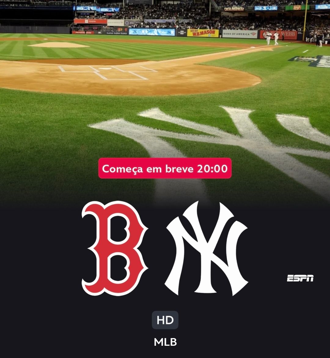 #MLBnaESPN QUINTA DE CLÁSSICO NA MLB! New York Yankees x Boston Red Sox se pegam em confronto com cheiro de playoff. Narração de Matheus Pinheiro na ESPN 3 e no Disney+