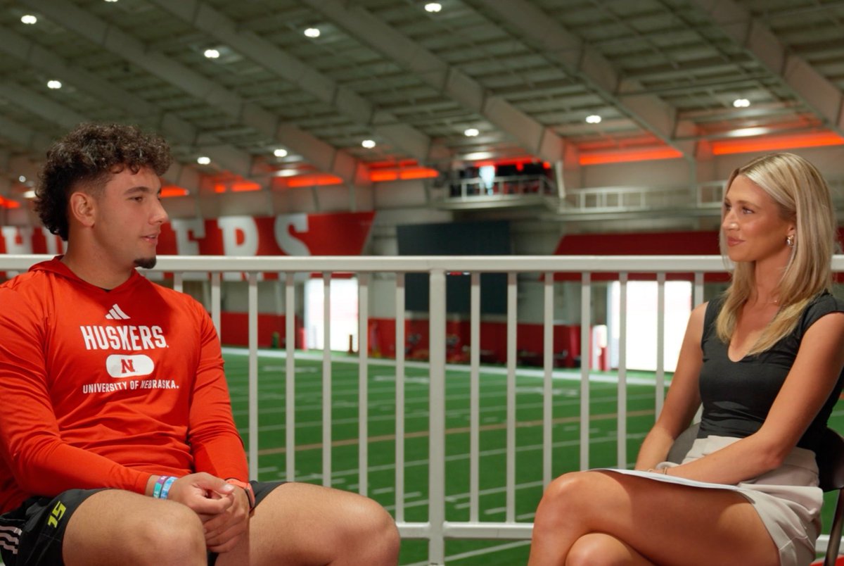 avariehoward31's tweet photo. My preseason sit-down with Dylan Raiola is now live. 

Dylan sat down with me to discuss his commitment to Nebraska, his relationship with Rhule, his first season and why he thinks this team can be special. 

Watch now: https://t.co/aG6IS1GYy1 https://t.co/wPKCTw63k1