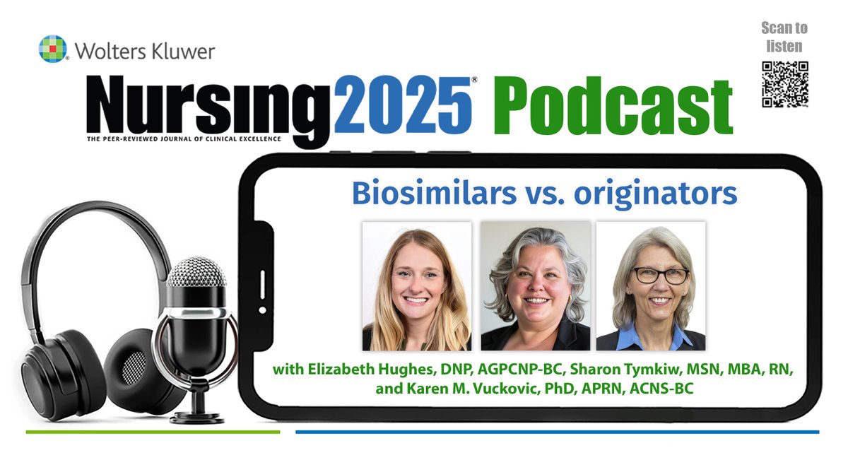NursingJournal_'s tweet image. Don't miss this episode: #Biosimilars vs. #originators: What #nurses need to know for effective patient management

Listen to it here!
Web: ow.ly/7keT50QUHFe
iTunes: ow.ly/lCO250QUHFg 
Spotify: ow.ly/YWc950QUHFc  
Amazon Music: amzn.to/3ywYgbN