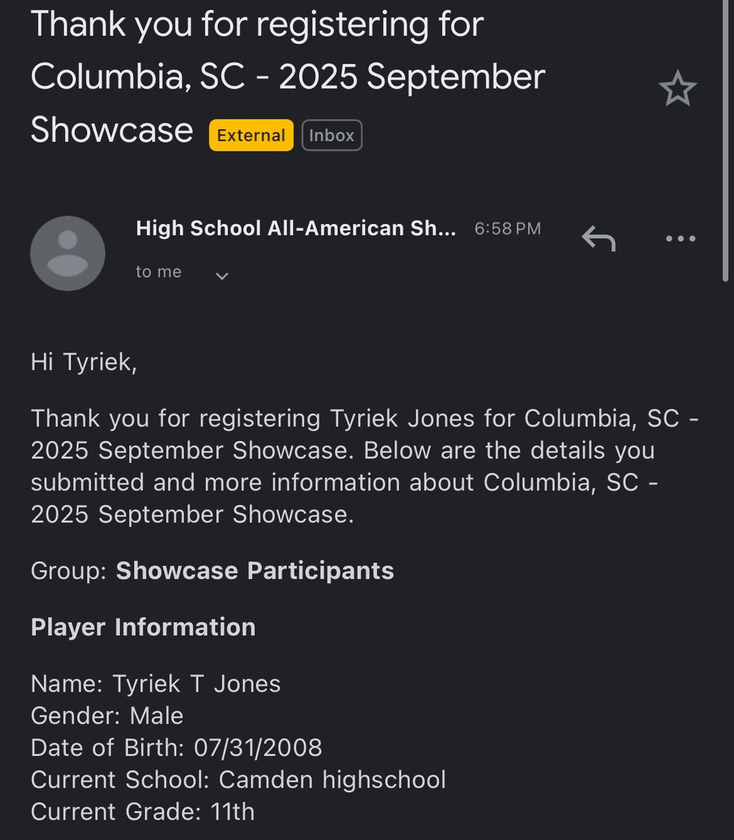 riekshiftyfr's tweet photo. I will be attending The high school All-American showcase on September 6 https://t.co/1lanBtOZrZ