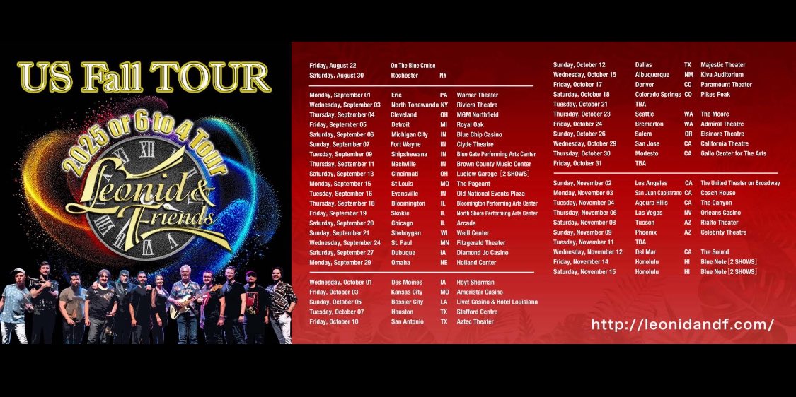 buzina_ksenia's tweet photo. US fall tour is finally here ; let’s rock and roll 🎸 #ksenia #kseniabuzina #leonidandfriends #leonidandfriendsband #LandF #usfalltour #UnitedStates https://t.co/6G23lE1MNv