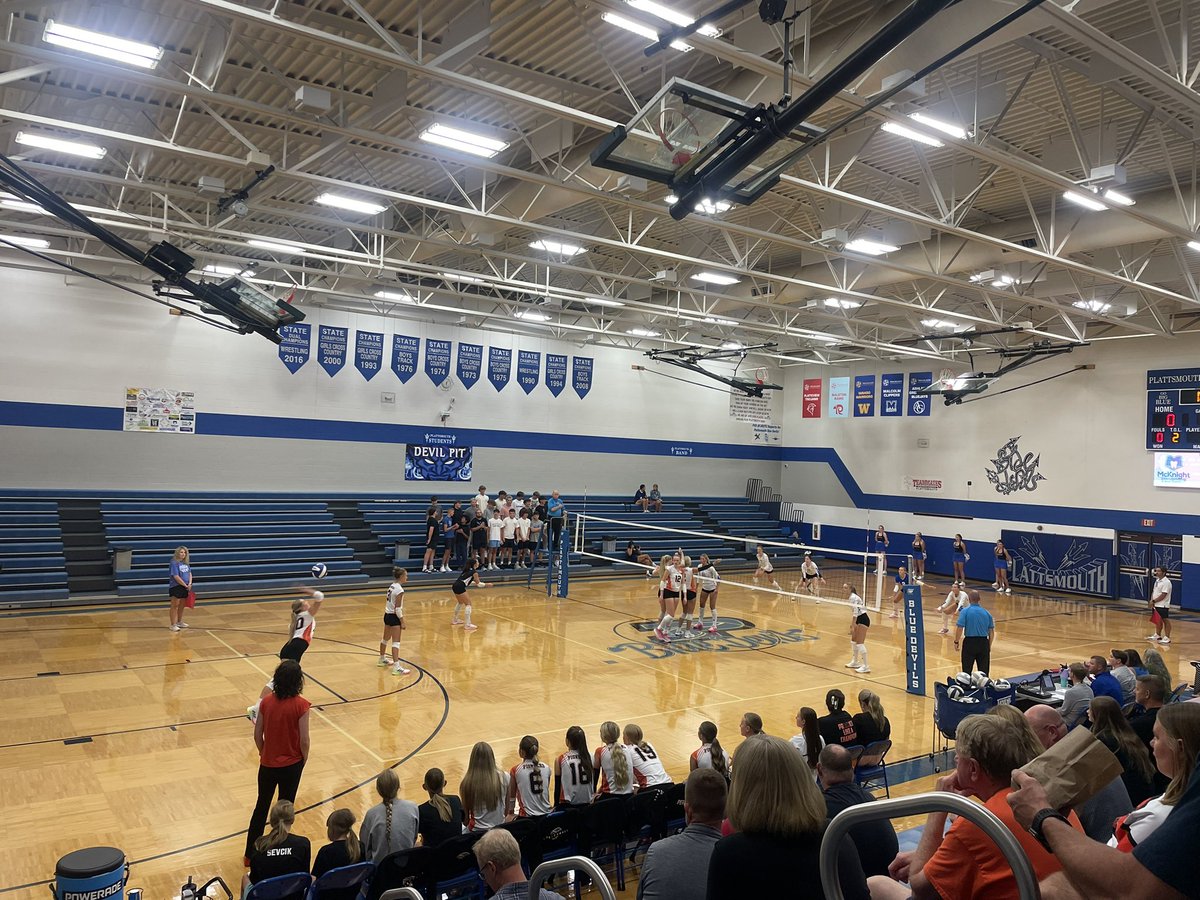 ftcactivities's tweet image. VB Jamboree at Plattsmouth.  Good luck this season Pioneers!