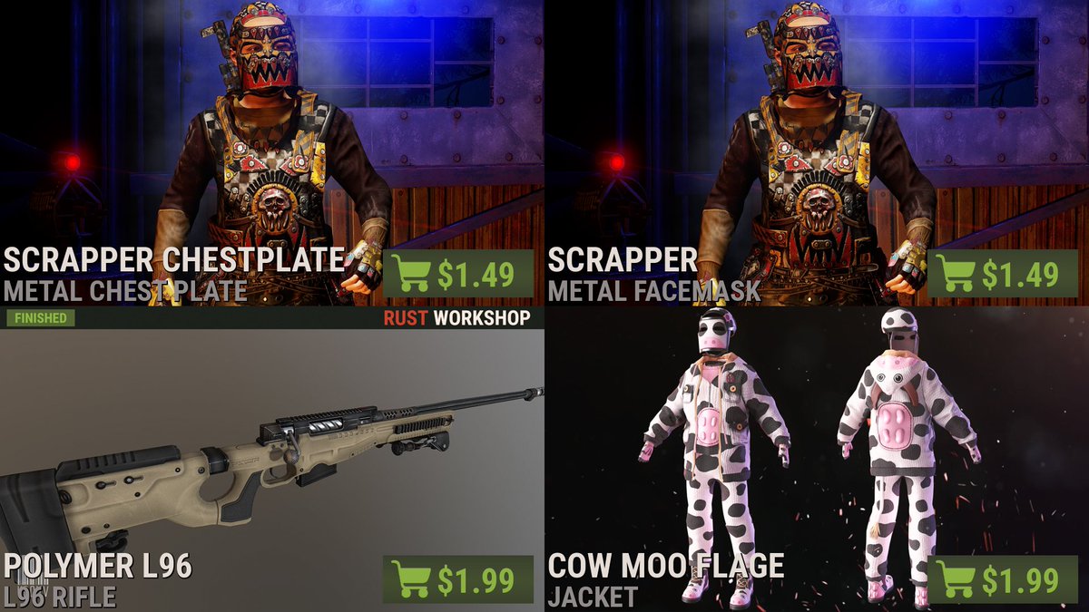 RustItemStore's tweet image. 🚨 NEW ITEM STORE 🚨
store.steampowered.com/itemstore/2524…

#rust #playrust #rustskins #rustworkshop