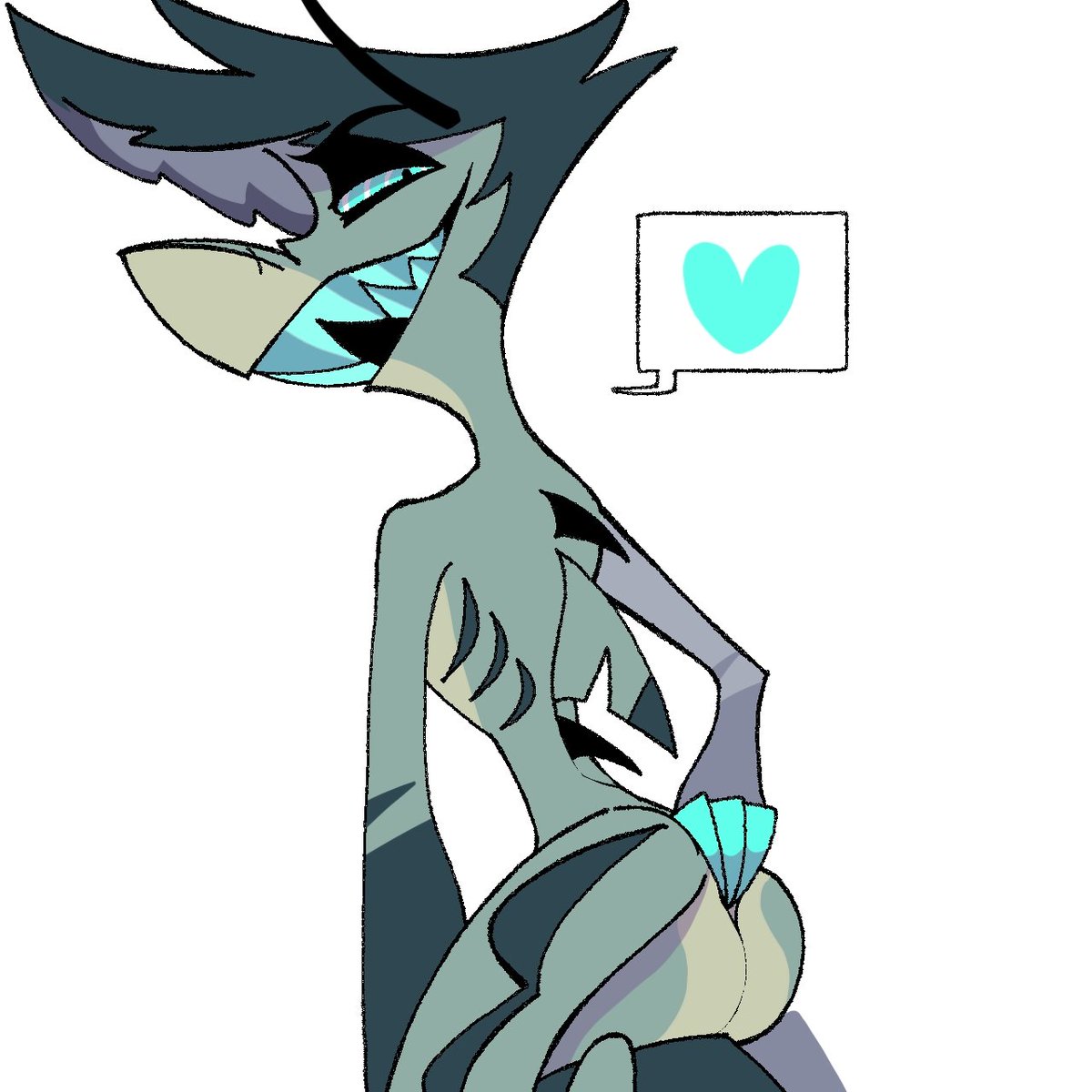 Maybe_opossum's tweet photo. 🦈🍑
#ChazwickThurman 
 #helluvabossfanart
 #helluvabosschaz https://t.co/fngcGOojN6