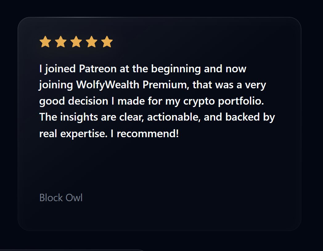 BlockDaveCrypto's tweet image. Quality projects don’t beg for attention.
 They deliver.
 We help you find them early—before the crowd.
 wolfywealth.com
 #CryptoGems #FundamentalsFirst #Ethereum