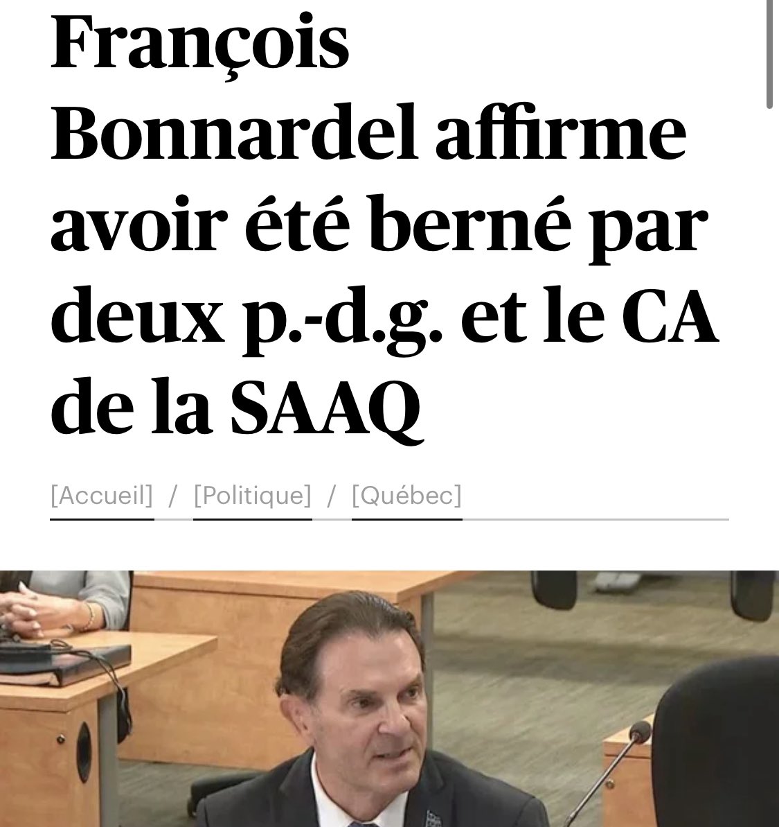 Voilà : un ministre qui s’est fait rouler dans la farine par sa propre équipe. 

Quant à la responsabilité ministérielle, le ministre n’y est visiblement pas intéressé. 

Pour moi, son passage en commission n’est pas du tout crédible. 
#SaaqClic #camouflage