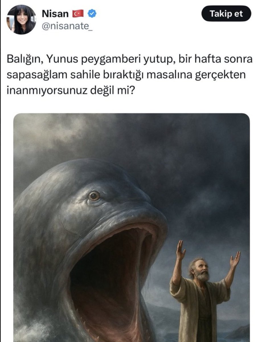 Acayip bir Ateist sorusu bu. Bütün unsurlarıyla birlikte varlığı ve yokluğu, yaşamı ve ölümü yaratan sınırsız güce sahip bir yaratıcıdan bahsediyorsun sonra sana dönüp balık adamı yutarsa adam yaşayamaz ölür diyor. Maddenin var olma biçimindeki olağanüstülüğe şaşırmıyor,