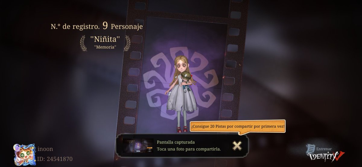 Estoy jugando Identity V. ¿Jugamos una partida?