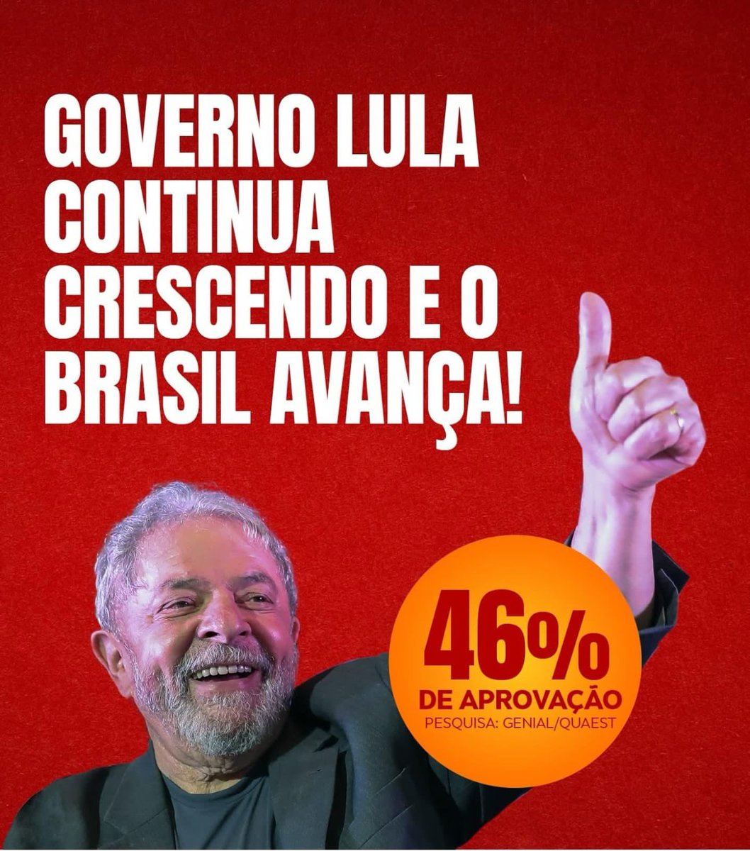 📊 A pesquisa Quaest confirma: Lula segue na frente e é a escolha da maioria para conduzir o Brasil

✊ O povo sabe quem está do lado dele e quem trabalha por um país mais justo e soberano.

Compartilhe!