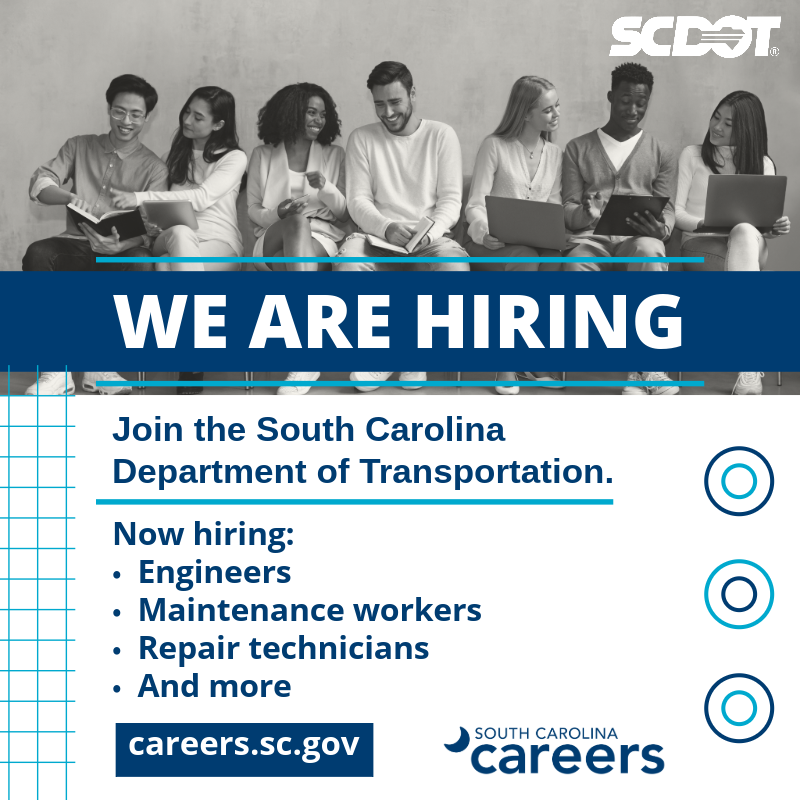 SC Careers (@careersscgov) on Twitter photo Looking for a rewarding career in South Carolina? The <a href="/SCDOTPress/">SCDOT</a> is hiring for various roles across the state! Explore open positions and apply today at bit.ly/46ULi6F. #SCCareers #StateJobs Looking for a rewarding career in South Carolina? The <a href="/SCDOTPress/">SCDOT</a> is hiring for various roles across the state! Explore open positions and apply today at bit.ly/46ULi6F. #SCCareers #StateJobs