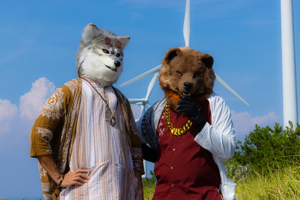 夏空と🐻🐺🏝️

📸:<a href="/teoteo710/">teoteo:</a> 

 #FursuitFriday