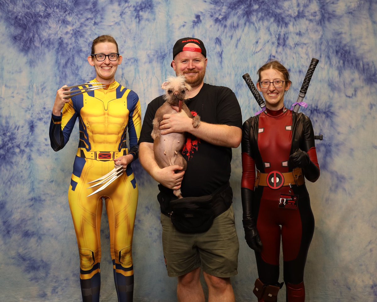 lisagoudy's tweet image. “Hey, do not insult this animal’s autonomy. She can decide who her papa is.” It was awesome for @sheldon_spock1 and I to meet #PeggytheDog aka #Dogpool @fanexpocanada!! She was so well-behaved and a good girl!! #fanexpocanada2025 #fanexpocanada #deadpoolandwolverine #marypuppins