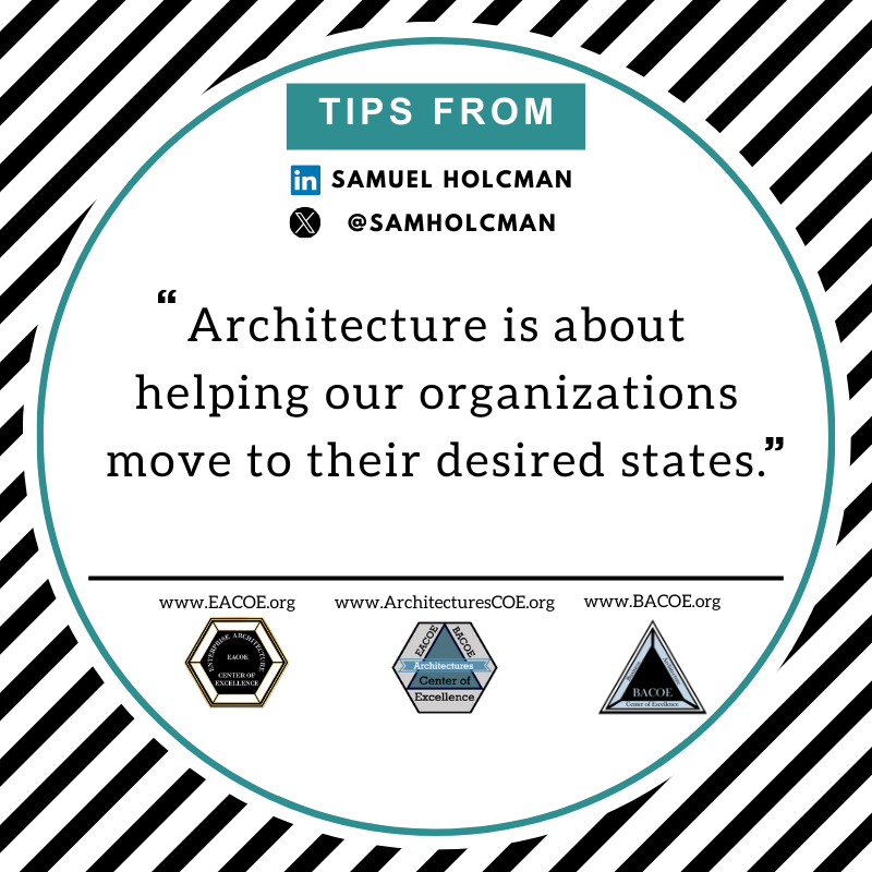 The objective of Architecture is to facilitate business understanding, technology and strategic planning, and alignment of information technology with business needs.