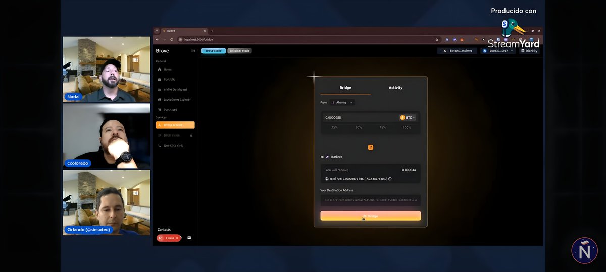 Nadai02010's tweet photo. 7/ 🌉 Bridges
Portals between worlds.
Move from Bitcoin to @Starknet with @atomiqlabs , @layerswap , #starkgate the @Starknet.
Control every step and travel seamlessly between chains with your BTC assets, all unified in one interface. https://t.co/kbFRKIyygu