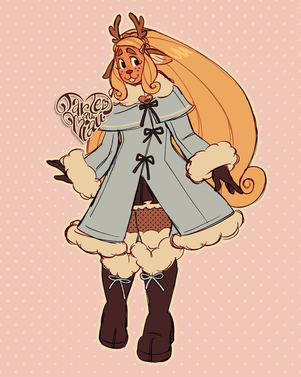 noelle in a cute winter coat if anyone cares ☺️
