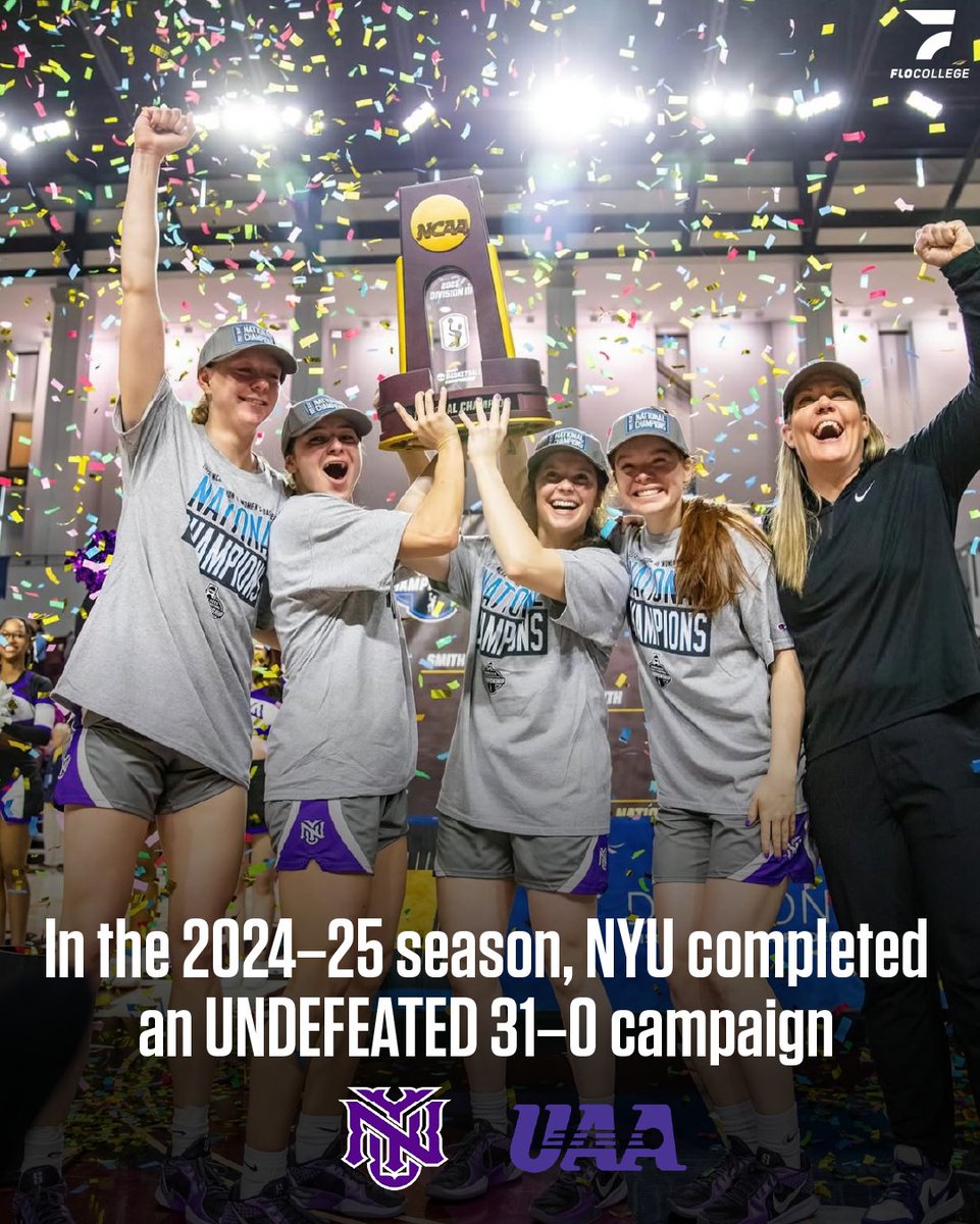 FloCollegeHoops's tweet photo. Dominance looks like NYU Women's Basketball.

#UAAhoops | @nyuwomenshoops | @NYUAthletics | @uaa_sports https://t.co/szBMiGTyZ1