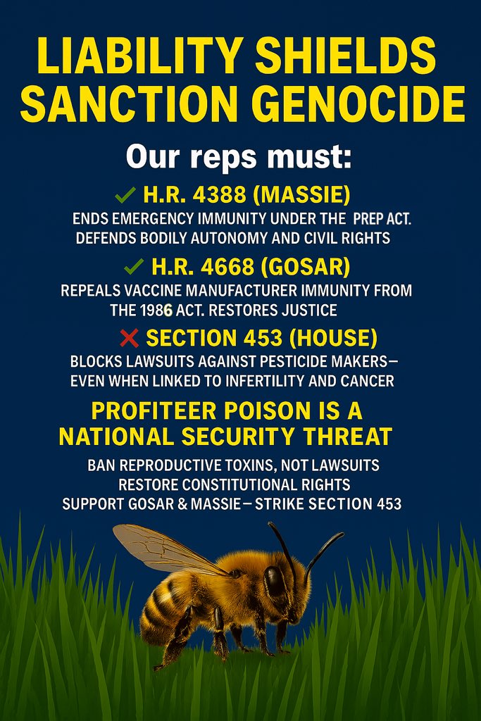 Jonny Paradise 🌱 (@plantparadise7) on Twitter photo <a href="/RepThomasMassie/">Thomas Massie</a> Thank you Thomas Massie for your legislation to end the Prep Act.
Liability shields are an assault on our constitutional rights. <a href="/RepThomasMassie/">Thomas Massie</a> Thank you Thomas Massie for your legislation to end the Prep Act.
Liability shields are an assault on our constitutional rights.
