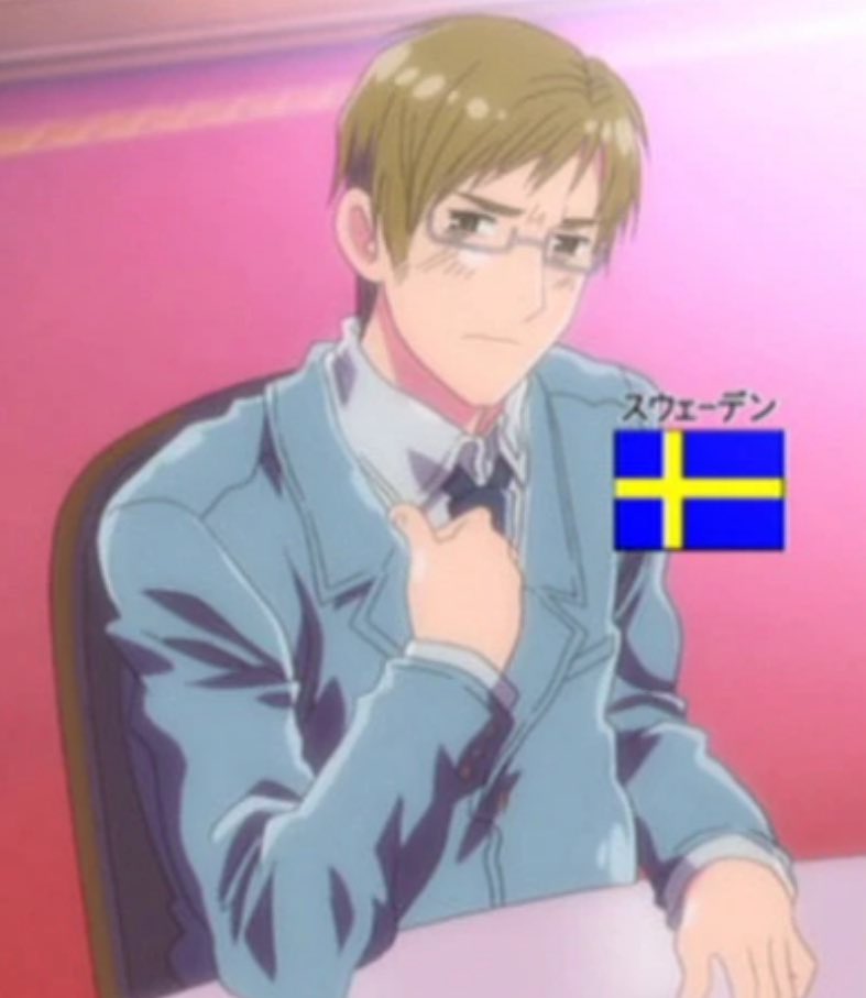 sexywhiteboy48's tweet photo. HETALIA FACT: There is an evil force sucking the life and colour out of Sweden very slowy  which is why he looks like that. Next season he will be pure white. Next he will be dead https://t.co/IBrQA0P1iB