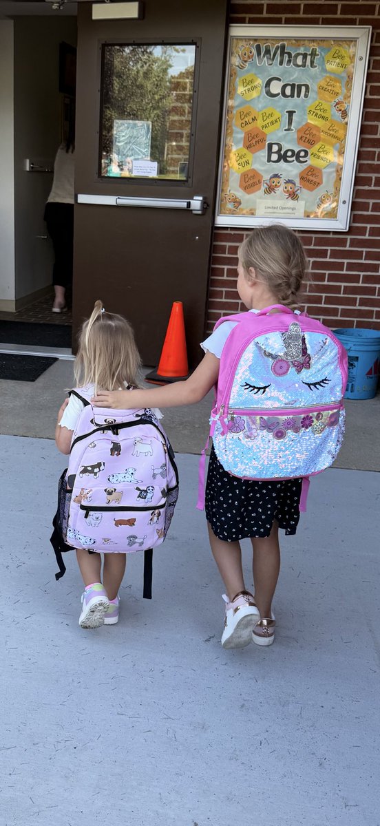 First day of school with big sis leading the way! Going to be a great 25-26’ school year!