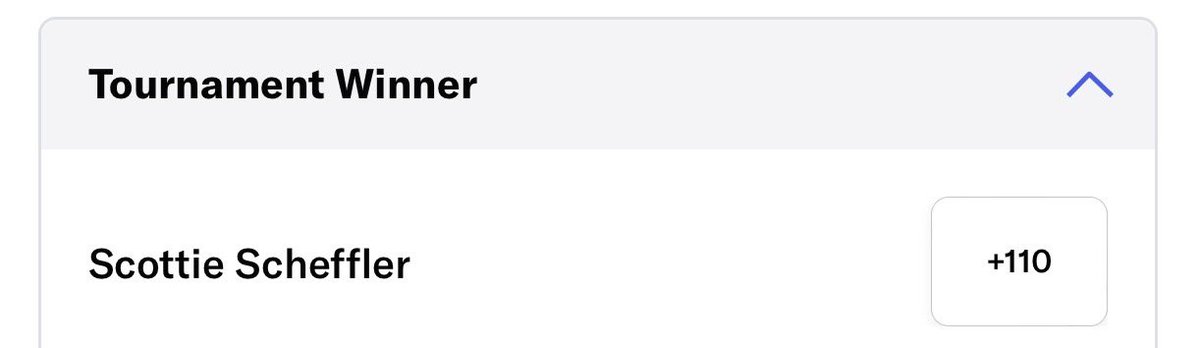 Scottie Scheffler just sitting there at plus money feels like easiest opportunity of plus money we will ever get