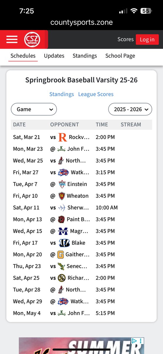 Springbrook Baseball tweet media