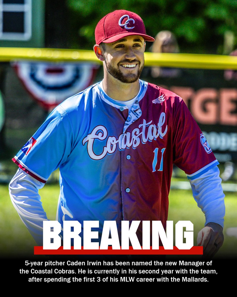 MLWWiffleBall's tweet photo. BREAKING: Drew Davis steps down as Manager of the Cobras and will be involved in an upcoming trade. Caden Irwin has been named the new Manager of the team. https://t.co/j73kMIuqIS