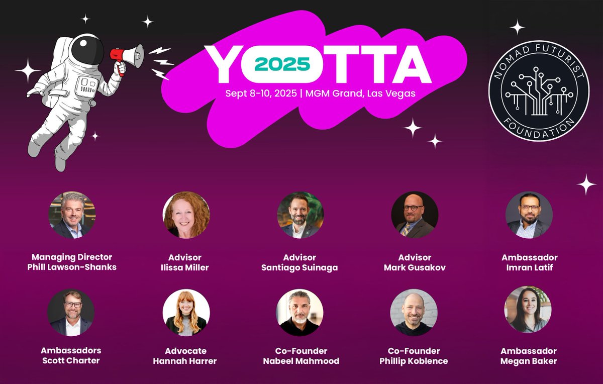 The @‌NomadFuturist Foundation is heading to #YOTTA2025 to connect with industry leaders shaping the future of digital infrastructure and sustainability.

Register now and save with code NOMAD20: hubs.li/Q03DMgWw0 .