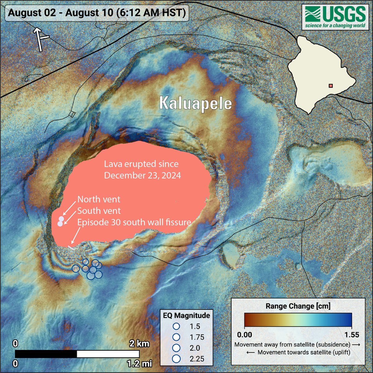 USGSVolcanoes's tweet image. #VolcanoWatch this week is on the fringes and fractures associated with the new fissure that opened in the south wall of Kīlauea caldera during episode 30 of the ongoing summit eruption.  Curious? Read more here: usgs.gov/observatories/…