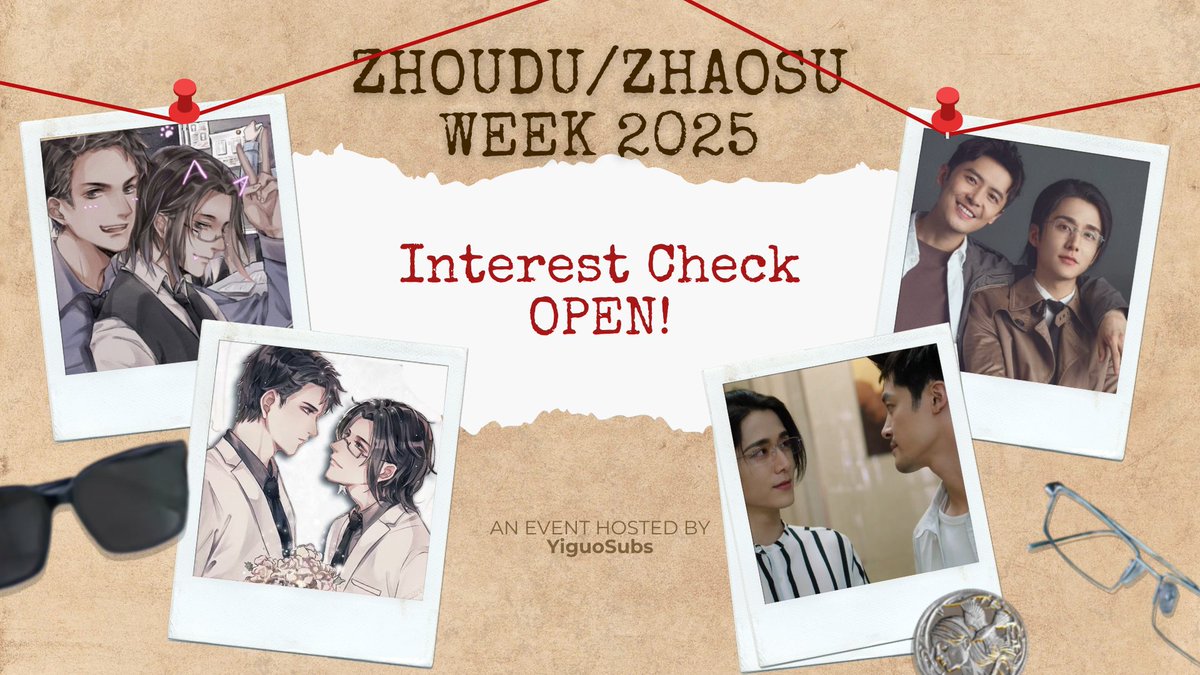 YiguoSubs is organizing its first event: a Zhoudu/Zhaosu Week ✨ The interest check is open❣️

We're inviting all Mo Du/JITD fans, whether you're an artist, writer, editor, cosplayer, feel free to join us! Fans of all languages are also welcome to join!

🔗forms.gle/XaMNCtnvH7KH51…