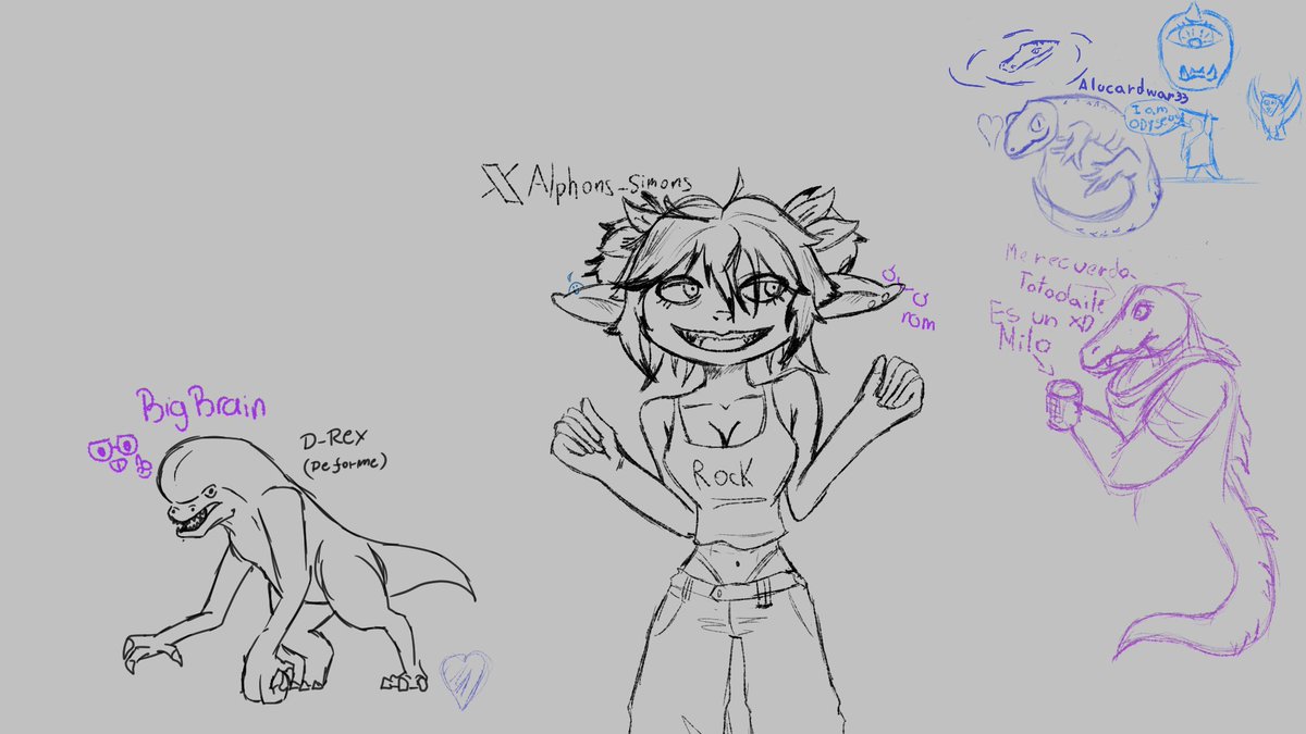 Alphons_Simons's tweet photo. Perdon me tarde en publicar esto, uno dibujitos que isimos en el stream de ayer. 
Muchas gracias a: @Mitzuriko_draw moonly_fenek(instagram) @Godie_VT @SetokaSeven @WarrisElWarro @alucardwar33 Darkhingx(instagram) @BrunoelDonPapas @ApcDiableg @DrakingIS @AmaySpooky @PannaNatha https://t.co/jTY4vvYv8K