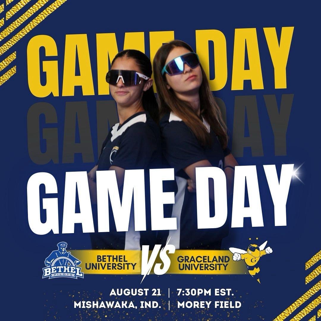 IT’S GAME DAYYY 🚨 

Game 1 of the season is here! 💥 Your GU Women’s Soccer squad takes on Bethel University tonight in Indiana.

📍 Mishawaka, IN. - Morey Field
🕣 7:30PM EST - 6:30PM CST
🆚 Bethel University