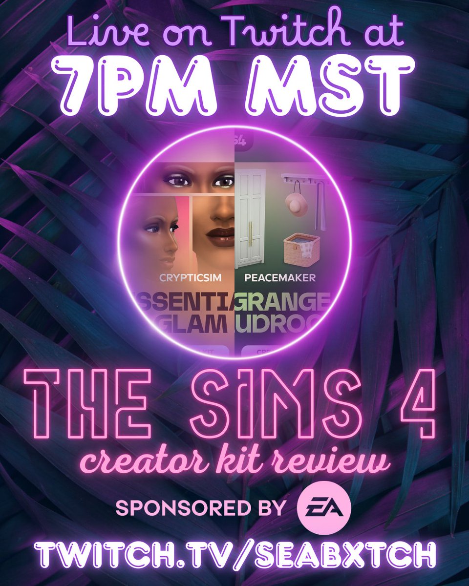 SeaBxtchTV's tweet photo. Tonight at 7pm MST I'll be diving into crypticsim Essential Glam and Peacemakers Grange Mudroom kits! Are they worth it? Let's sea! 

I'm also giving away 1 code for both! Swim by stream for more details! 
#SppnsoredbyEA https://t.co/J4EOtdf6pd