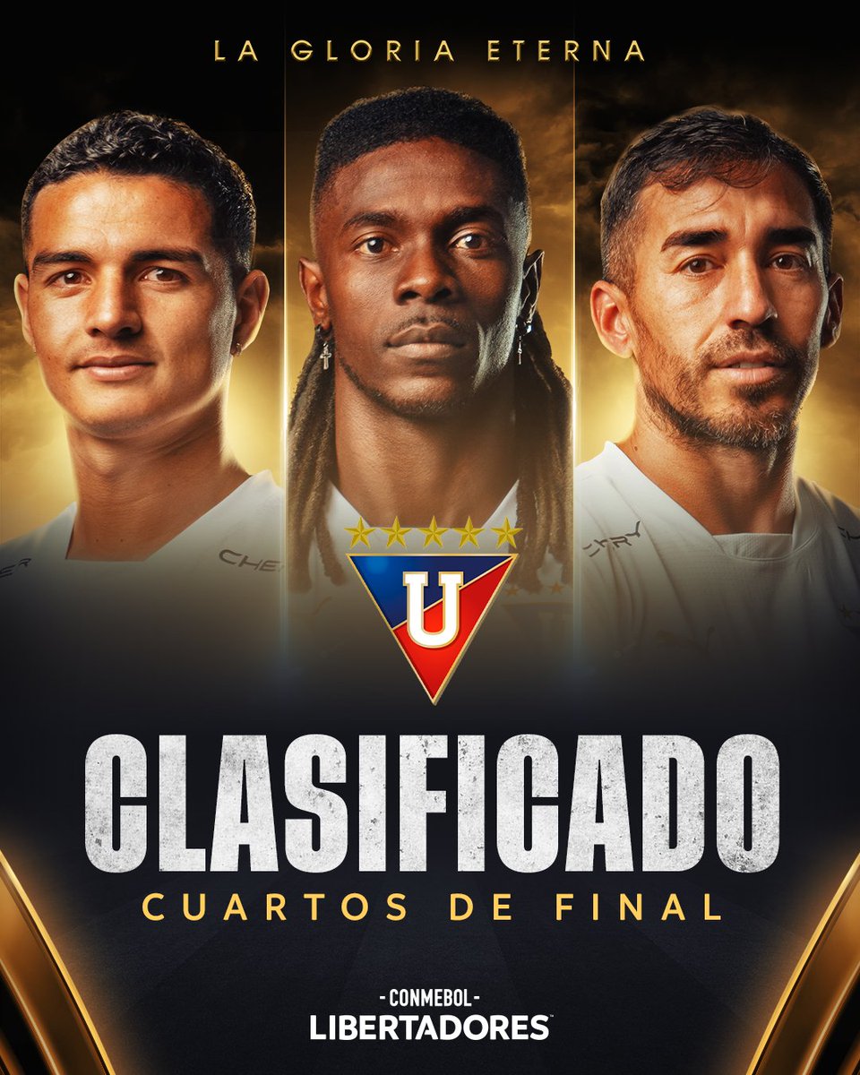 🇪🇨🥳 ¡<a href="/LDU_Oficial/">LDU Oficial</a> siempre en la pelea! Se metió en los Cuartos de Final de la CONMEBOL #Libertadores.

#GloriaEterna