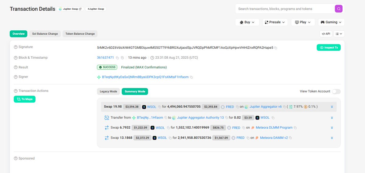 Interesting

<a href="/finnbags/">FINN</a> has bought $Fred from his public wallet 

5arEQv5tGJj8UbhnPrc1WL5KMmijCe4FuexCaEXUBAGS