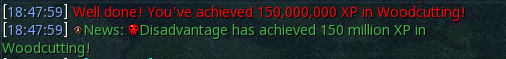 HCIM_Dis's tweet photo. 150/200m Woodcutting 🌳 https://t.co/w6lePYMHru