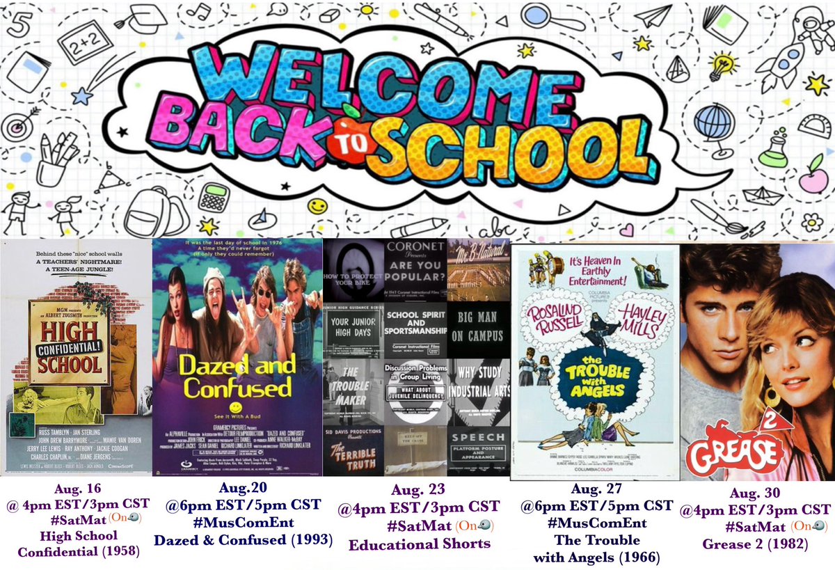 analgesicsleep's tweet photo. ‘Zep plays us out…. Thanks for tuning in! Drop by #SatMat for Educational Shorts &amp; #SilentFlickerSunday for comedy(info⤵️)+Next week #MusComEnt has “The Trouble w/Angels”,#RetroView celebrates Martha Raye AND I’m hosting #ILikeToWatch &amp; #BaroqueSun! Enjoy the rest of your week💕 https://t.co/dQQy5NF2zM