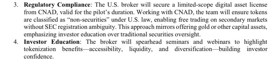 BUKEC_SOCIETY's tweet photo. 👀 👀 
“The broker will spearhead seminars and webinars to highlight tokenization benefits ….” 

Remind me of Richard J at the sec round table meetings https://t.co/L9nQ422TBg