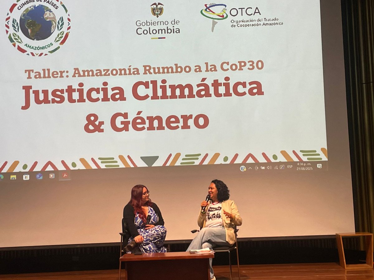 CAN_LA_'s tweet photo. 🌎 Desde #CANLA participamos en el taller Amazonia rumbo a la #COP30 en Bogotá, organizado por @MinAmbienteCo y la #OTCA.
✨ Con aportes de nuestro equipo de incidencia reflexionamos sobre financiamiento climático y transición justa y género para sumar voces por la justicia climática y la protección de la Amazonía. 🌱
#JusticiaClimática #Amazonía