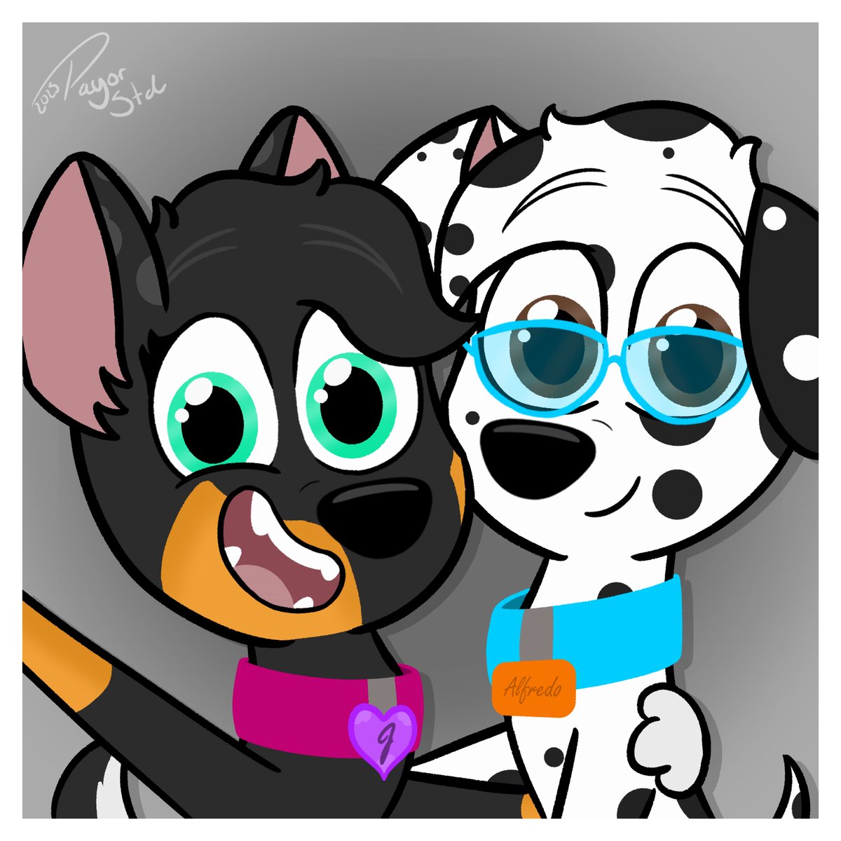 PayorStudio23 ✨ (Comms Open) (@pyrstudio219) on Twitter photo Photo time! ✨😁
Alfredo and Jessica (<a href="/MigJesShephusky/">Miguel/Jessica Shephusky</a>) 💕
#originalcharacter #oc #fanart #dalmatian #husky #digitalart #digitaldrawing Photo time! ✨😁
Alfredo and Jessica (<a href="/MigJesShephusky/">Miguel/Jessica Shephusky</a>) 💕
#originalcharacter #oc #fanart #dalmatian #husky #digitalart #digitaldrawing