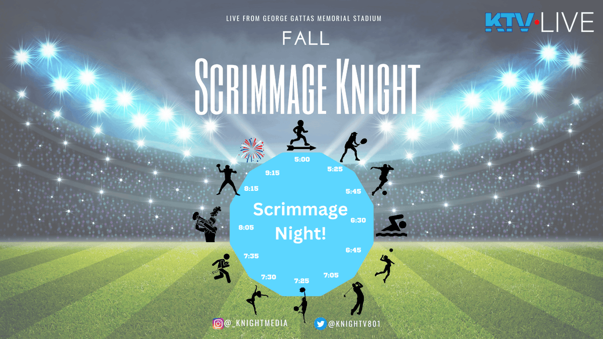 _knightmedia's tweet photo. WE'RE BACK!!! Tune into our first Knight back! Our fall athletes will be on the field for scrimmage night starting at 5:00 tomorrow! Watch exclusively on our youtube channel KnightTV!

https://t.co/ZAe5BcU4wB https://t.co/lSVe6RLxus