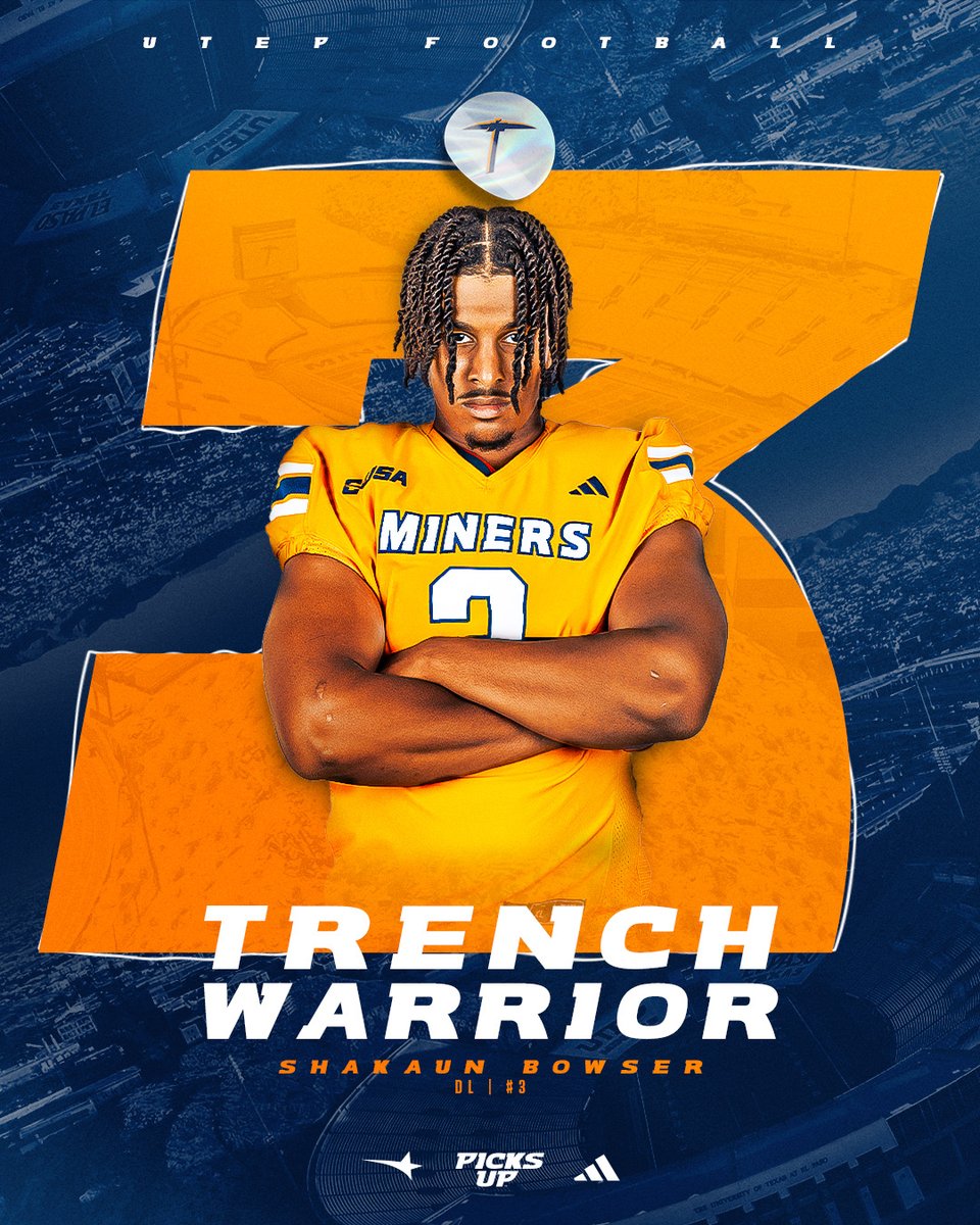 𝐓𝐑𝐄𝐍𝐂𝐇 𝐖𝐀𝐑𝐑𝐈𝐎𝐑

A single digit jersey earned in the trenches by one of the baddest defensive linemen in the program! 

#PicksUp | #WinTheWest <a href="/ShakaunBowser/">Shakaun Bowser</a>