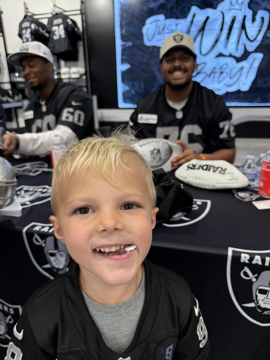 vegasraiderdad's tweet image. I was able to get Caden some action (just him) at #RaiderImage today as the #Raiders hosted a fun event today. Mike Insalaco, NV Realtor and Nina Insalaco helped us grab some extras.