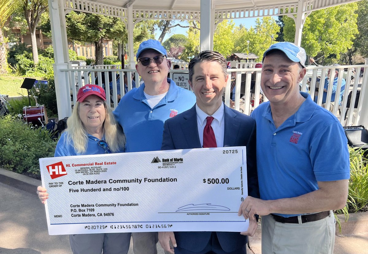 HL_CRE's tweet photo. Each month we donate $500 to a nonprofit chosen by one of our team. This month, Mark Cooper picked the Corte Madera Community Foundation—building a stronger, connected community. 👏
#HLCommercial #GiveBack #CommunityFirst https://t.co/EgOVdcyu63