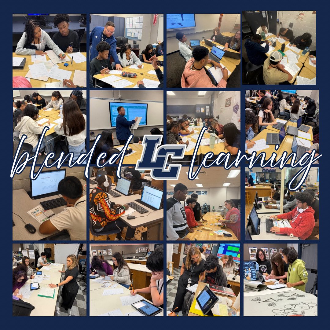Blended learning in action this week! 💻📚 💡 #bluestampede