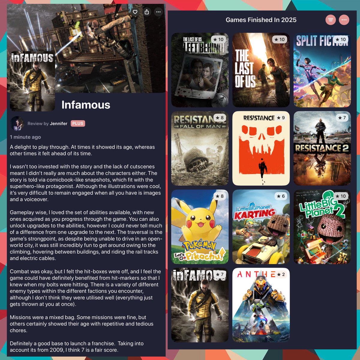 JennyC97x's tweet image. Just finished Infamous. Surprised me, especially considering its age, 7/10. @SuckerPunchProd #Infamous #PS3