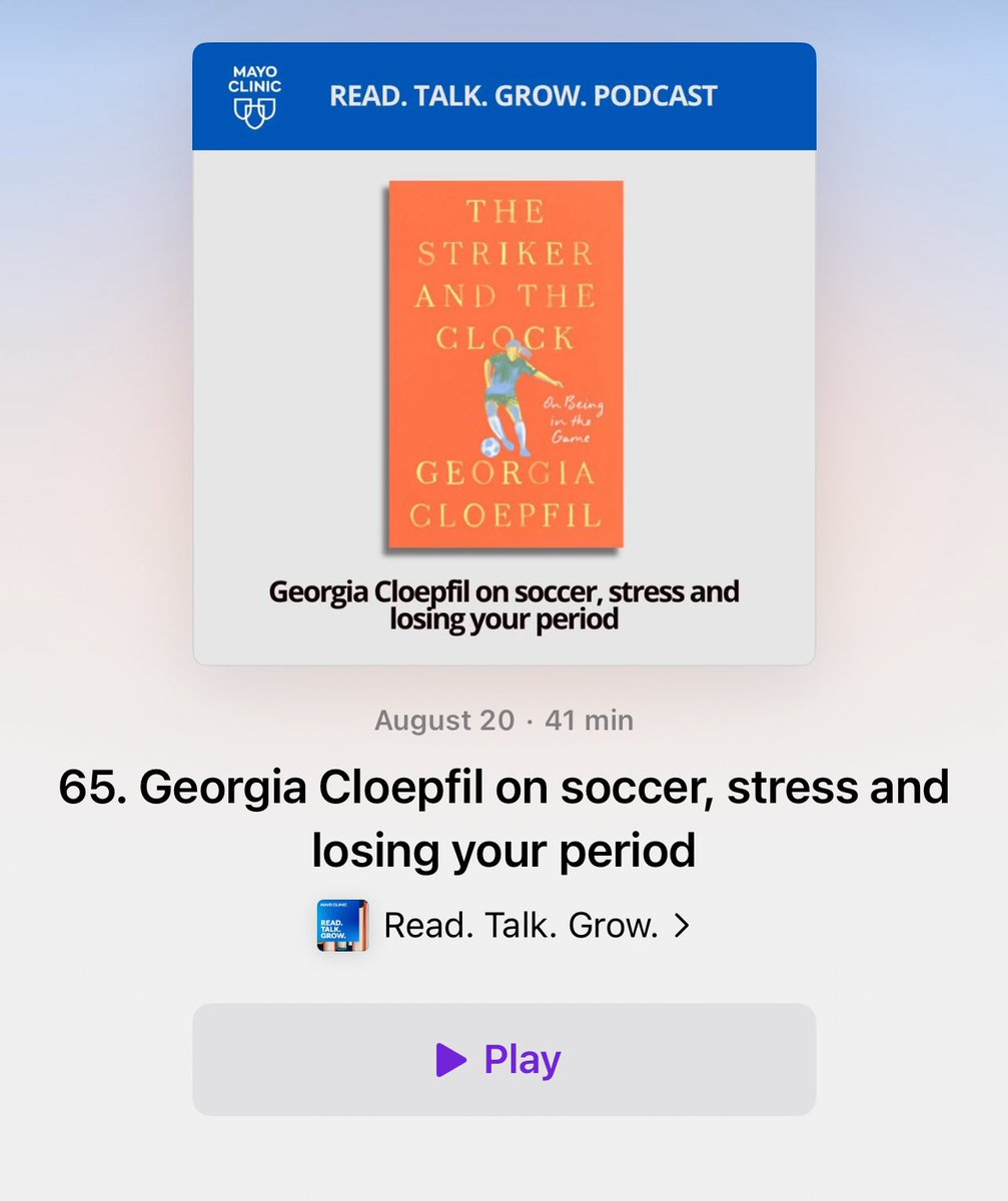 My amazing mentor <a href="/cshufeltMD/">ChrisandraShufelt MD, MS, FACP, MSCP</a> discussed this book with a focus on hypothalamic amenorrhea, an understudied topic

Find the podcast episode on Read. Talk. Grow Podcast through the link below or anywhere you get your podcasts.

Very empowering episode!

libraryguides.mayo.edu/readtalkgrowpo…