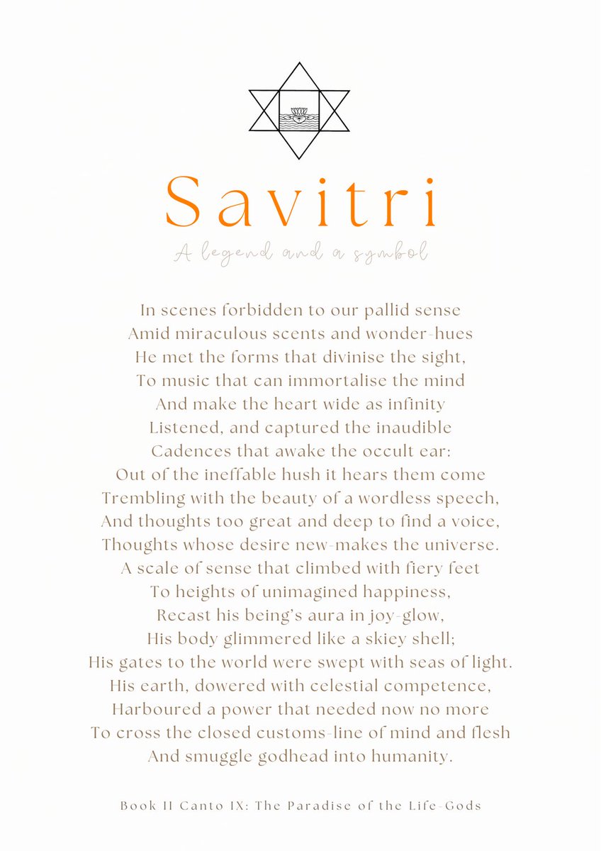 Daily Verses from Savitri, Book II Canto IX: The Paradise of the Life-Gods

#SriAurobindo #InevitableWord