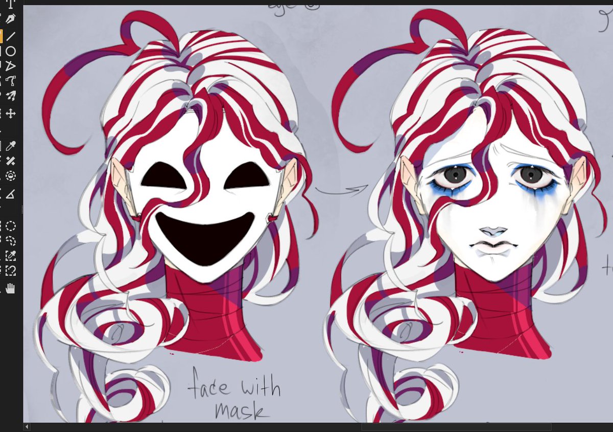 So, like, these are my really old Gangle and Zooble humanizations from the time of episode 1, it seems