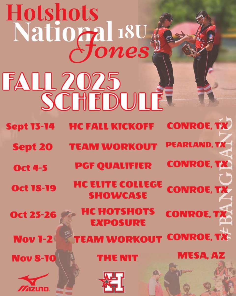 Looking forward to play this fall with Hotshots National 18u Jones. <a href="/hotshotsnation/">Hotshots Fastpitch</a> <a href="/hotshotsjones/">Hotshots National Jones 18U</a> <a href="/LATechSB/">LA Tech Softball</a> <a href="/la_techSBCoachT/">Taylor Josh</a> <a href="/TKrobetzky/">Tyler Krobetzky</a> <a href="/madiegreen27/">Mads ❤️‍🔥</a> <a href="/LATechSB_Cohen/">Chelsea Cohen</a> <a href="/AHS_Softball_/">Atascocita Softball</a>